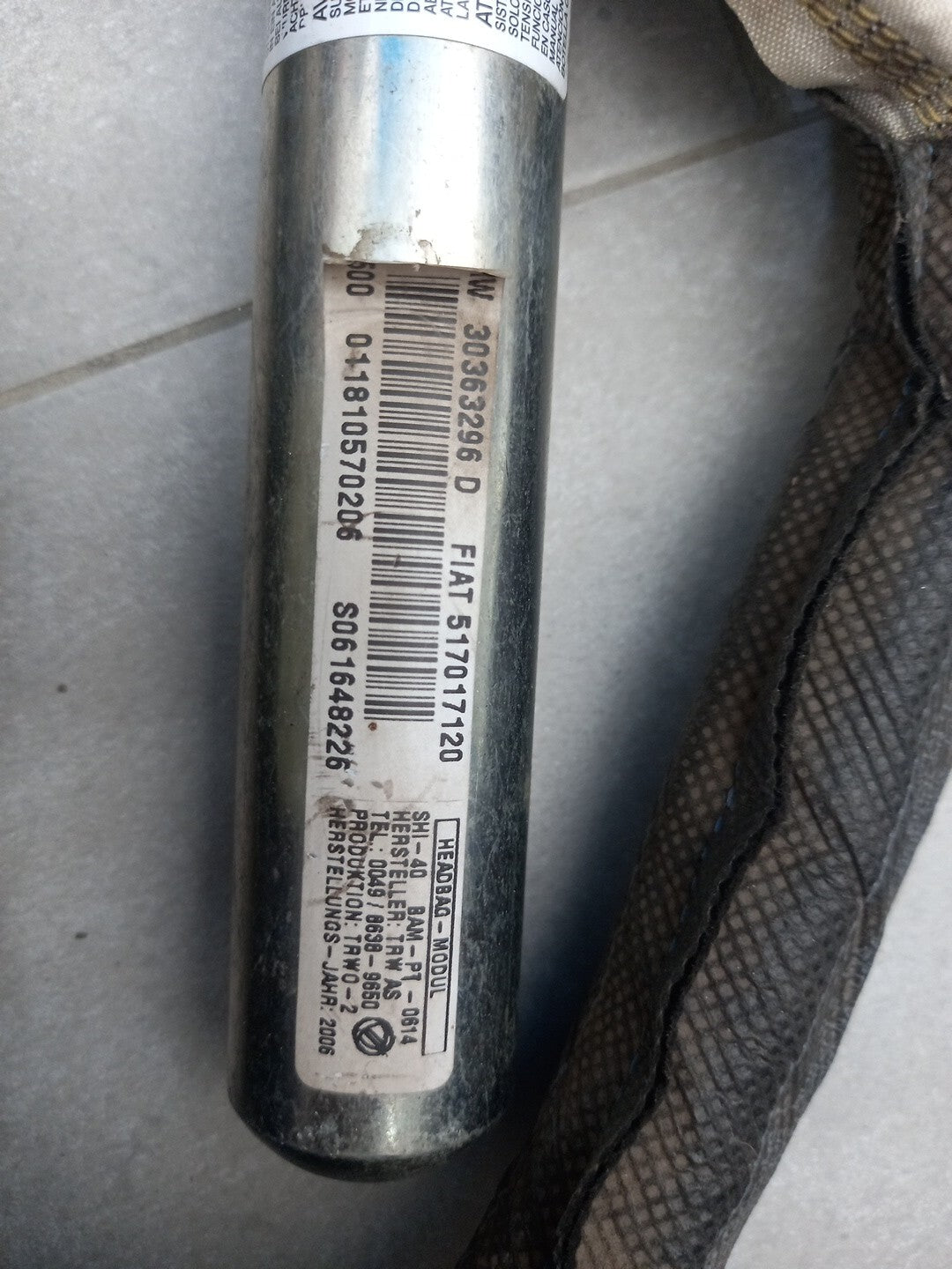 517017120 Airbag Tendina Sinistra SX FIAT GRANDE PUNTO 2006