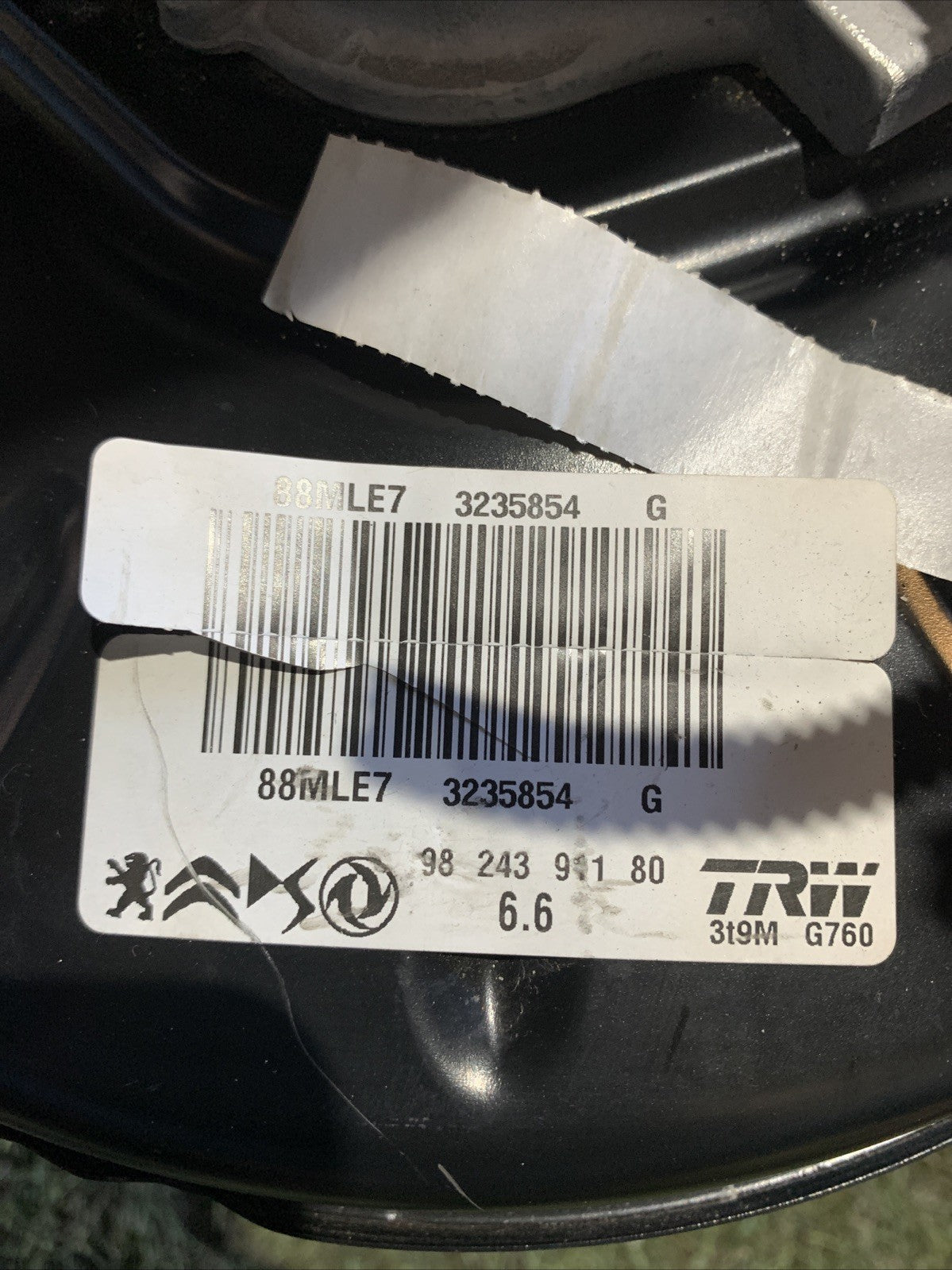 Pompa Servofreno Peugeot 208 2020 1.2 Benzina 9824391180