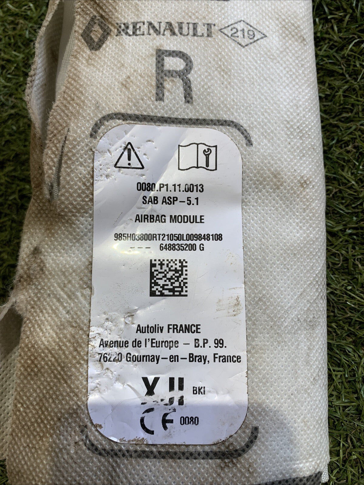 AIRBAG SEDILE DESTRO DX DACIA Sandero Serie 985H03800R (21)