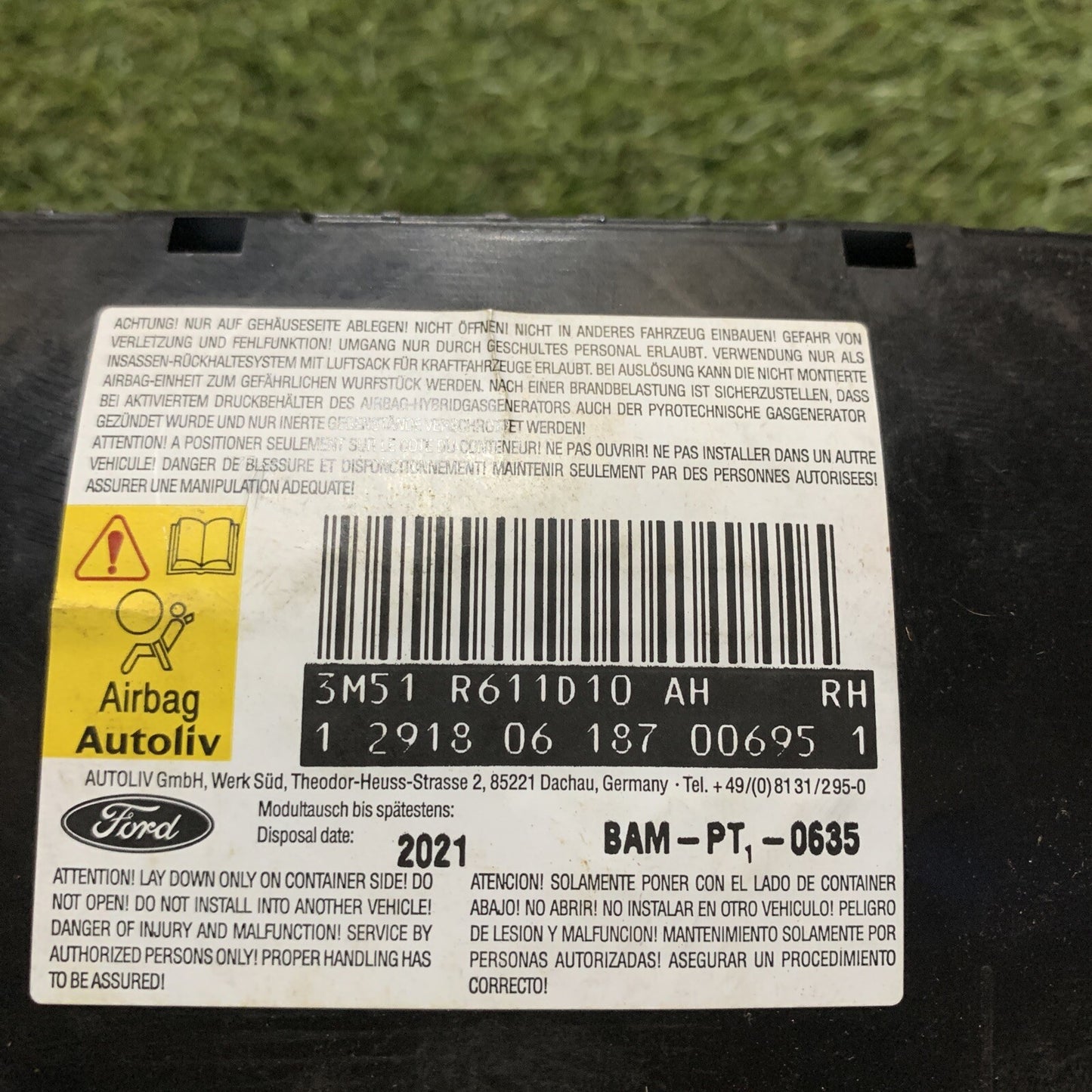 AIRBAG SEDILE ANTERIORE DESTRO FORD C-MAX 2006 3M51R611D10AH