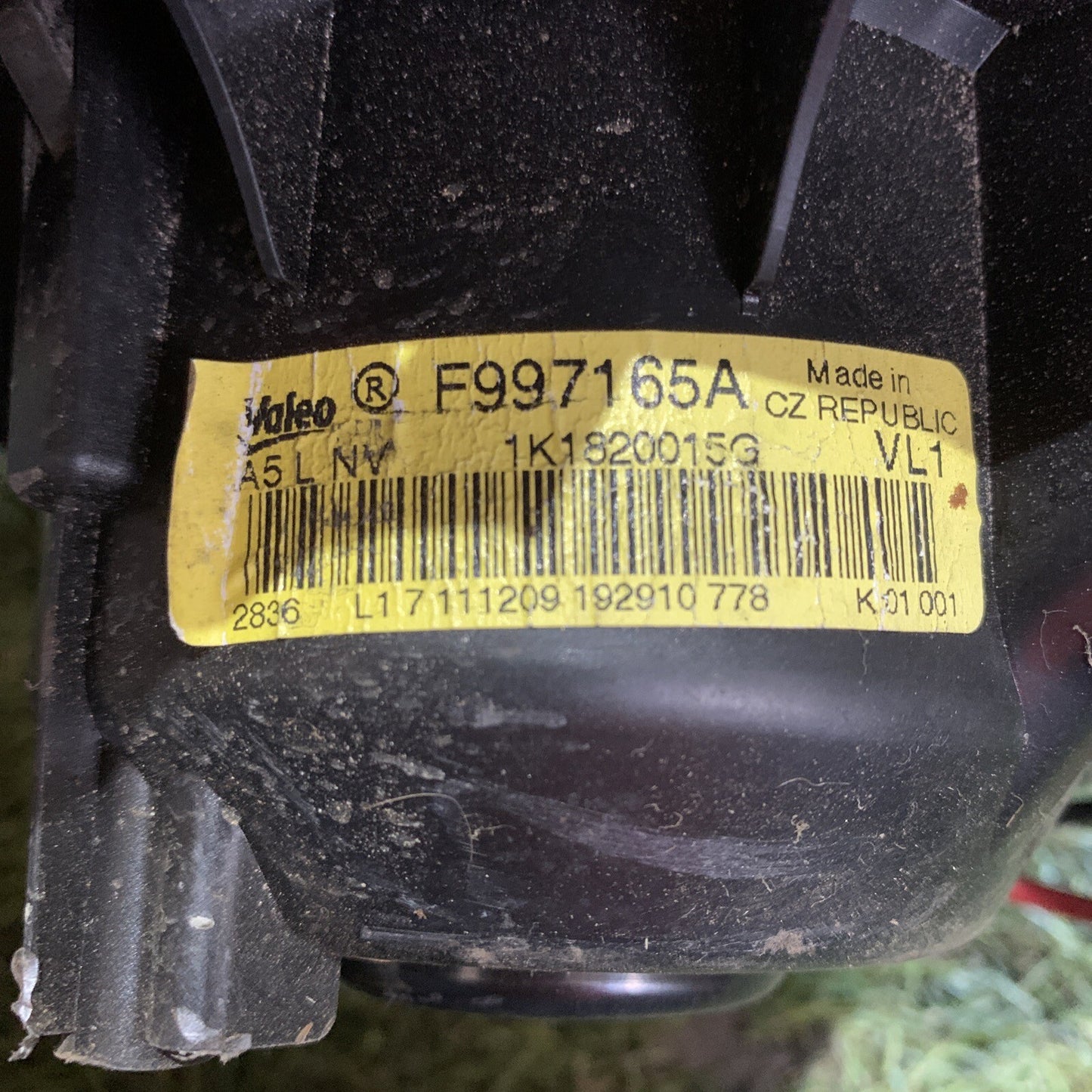 1K1820015G MOTORINO VENTOLA VENTILAZIONE ABITACOLO VOLKSWAGEN GOLF 6 2.0 3 PORTE