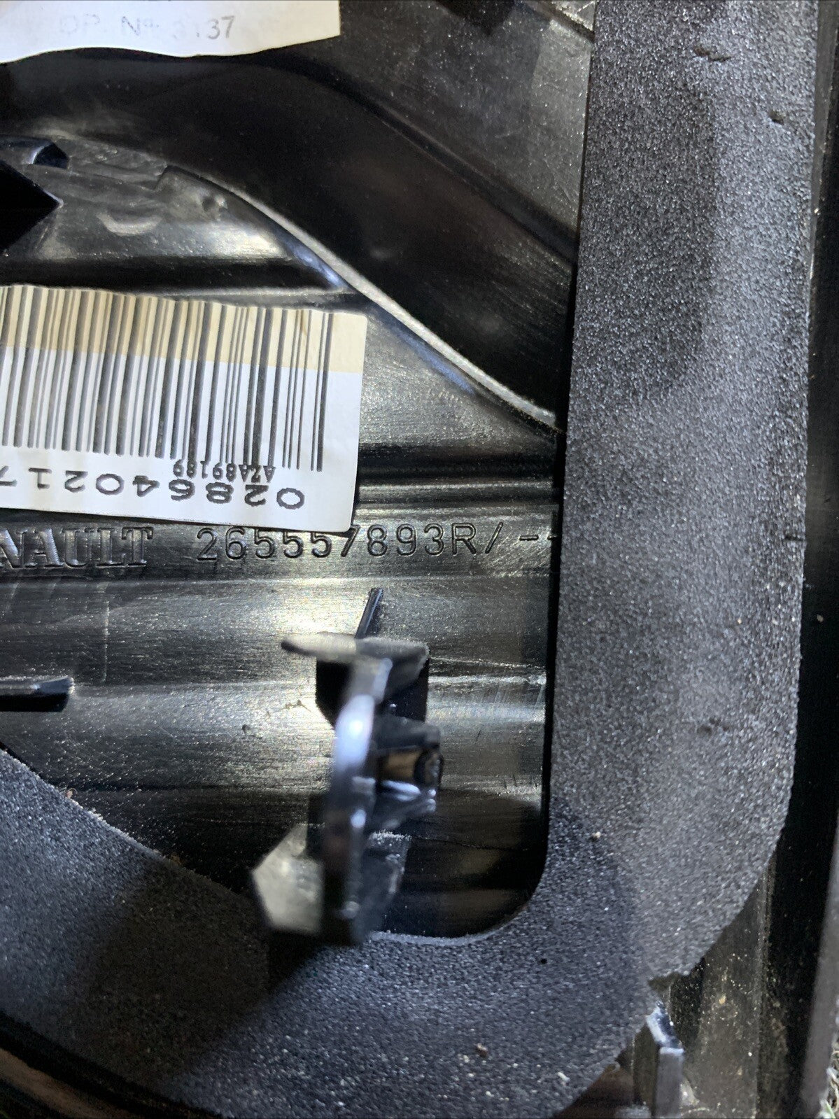 265557893R FARO FANALE POSTERIORE SINISTRO PARTE INTERNA RENAULT CAPTUR 2013