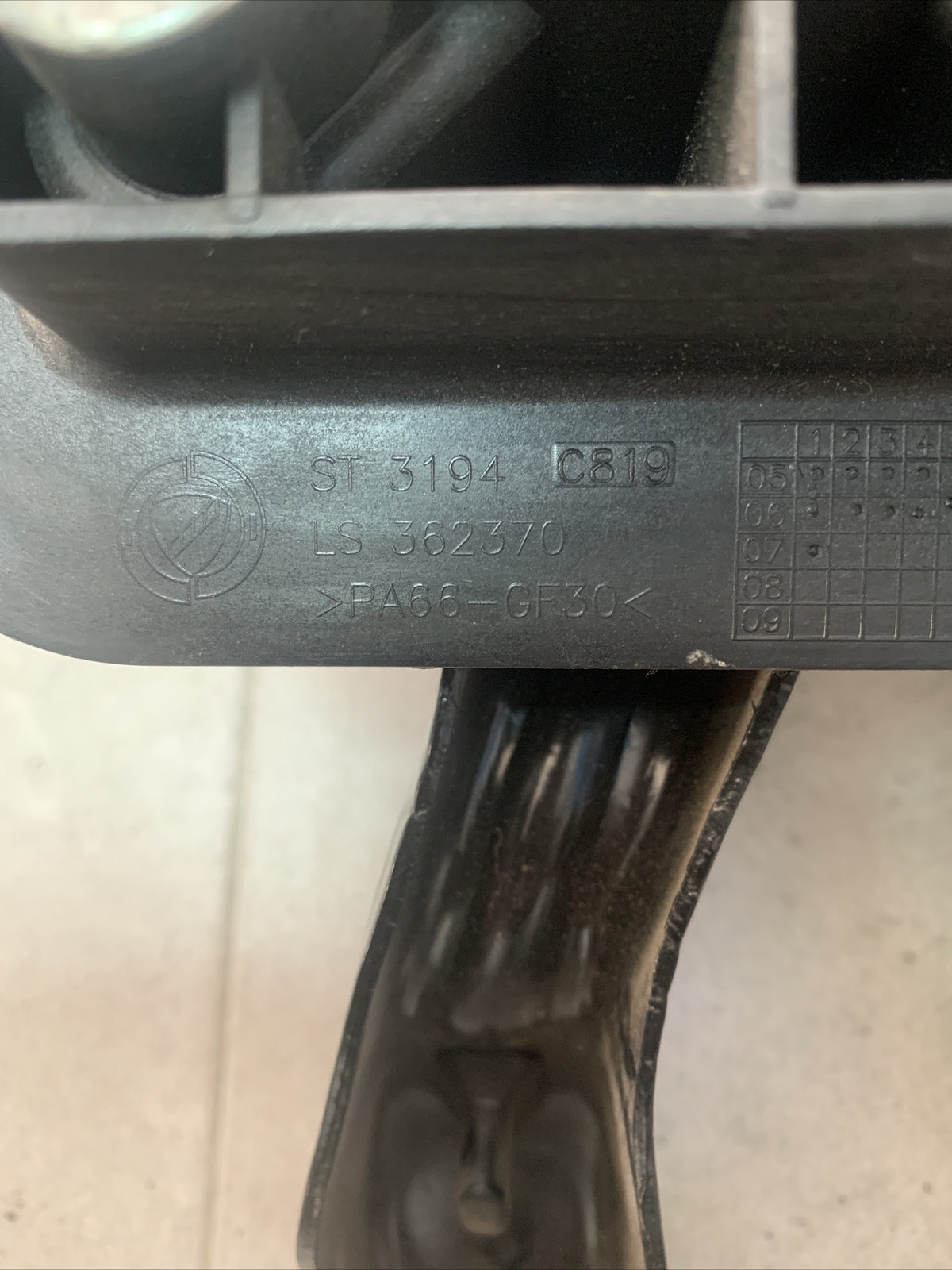 Pedaliera freno frizione Fiat panda 2004/2011 362370