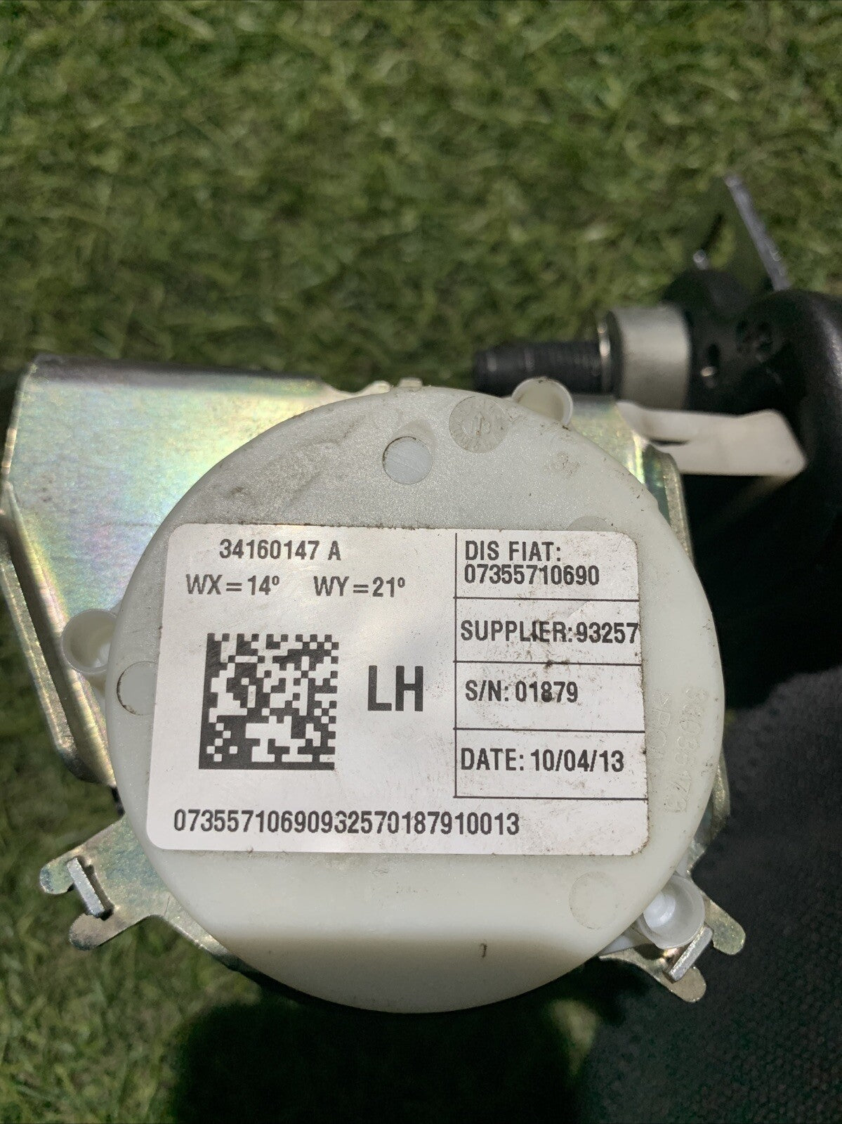 cintura di sicurezza posteriore sinistra fiat 500L anno 2014 codice 07355710690