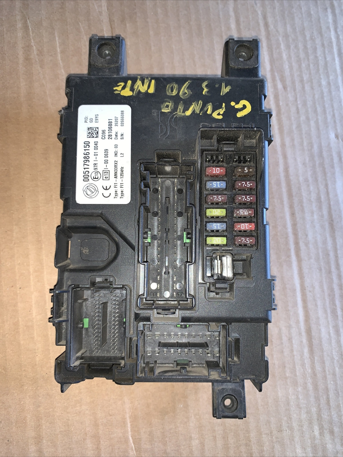 00517986150 CENTRALINA PORTA FUSIBILI FIAT Grande Punto 2° Serie 1300 Diesel