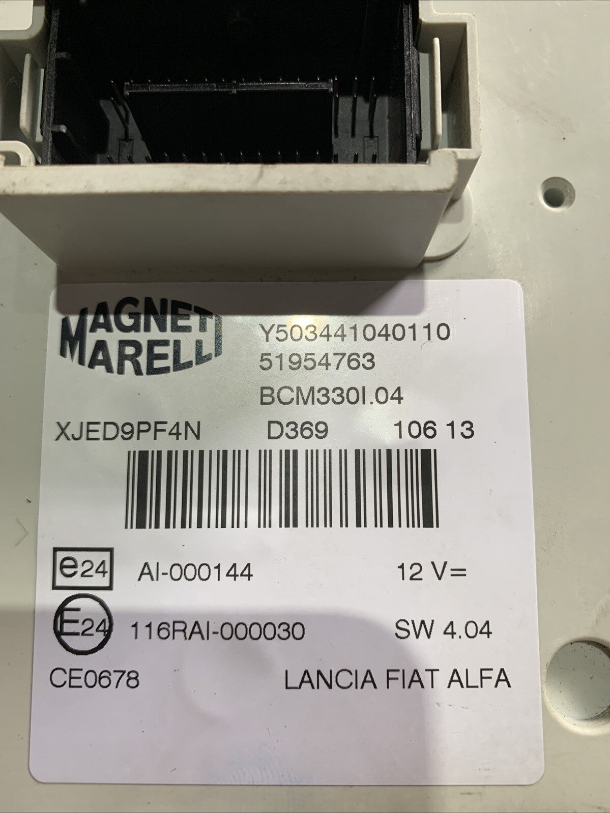 51954763 CENTRALINA BODY COMPUTER FIAT 500L 1.3 ORIGINALE 2012