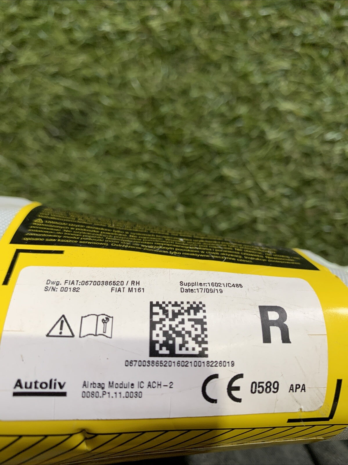 AIRBAG A TENDINA DESTRA DX TETTO MASERATI LEVANTE 2019 06700386520