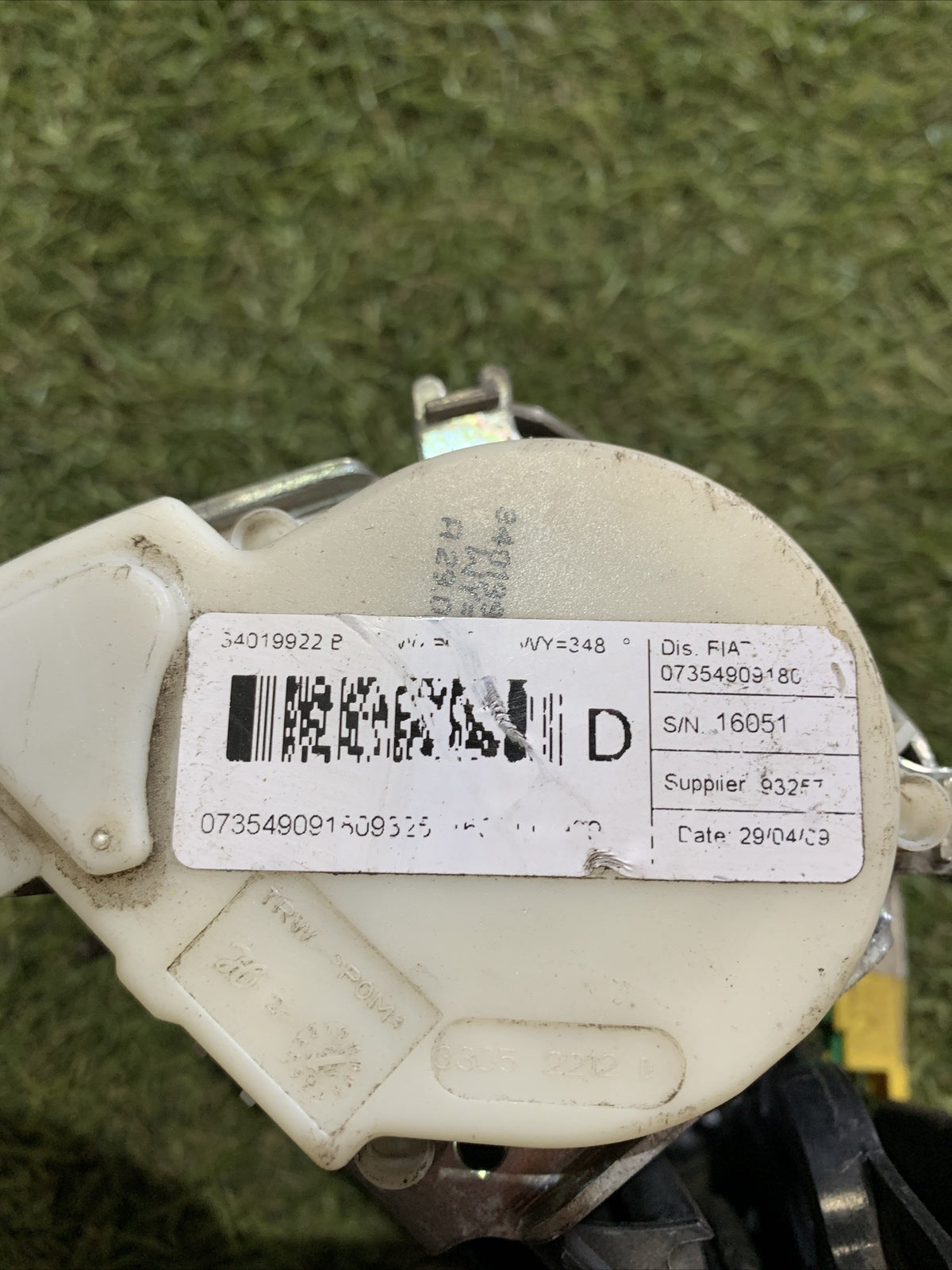 Cintura Sicurezza Anteriore Destra Fiat Bravo 198 2009 07354909180