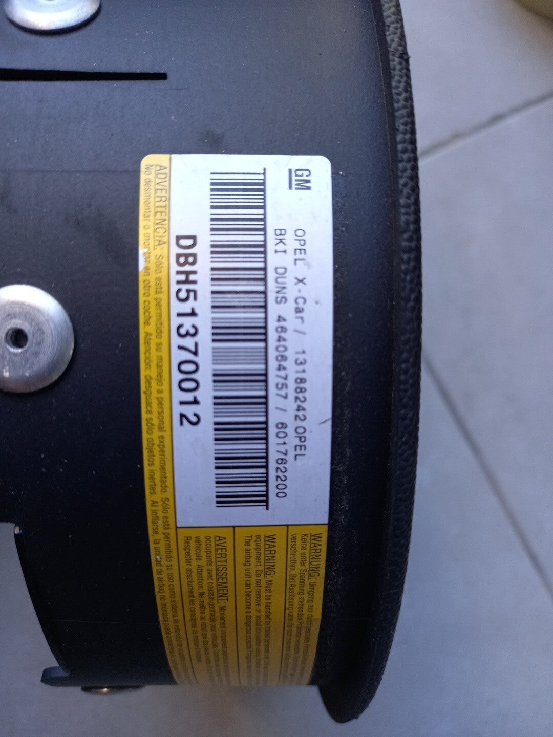 45067 Airbag volante Opel Corsa C Dal 2000 al 2006 Cod 13188242