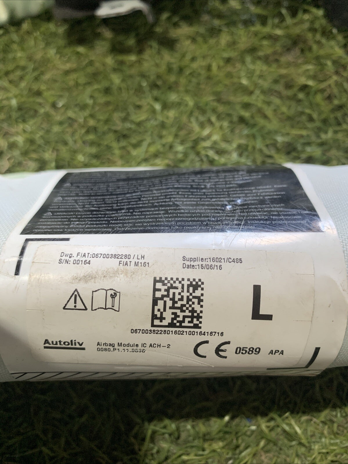 AIRBAG A TENDINA SINISTRA SX MASERATI LEVANTE 06700382280 2016