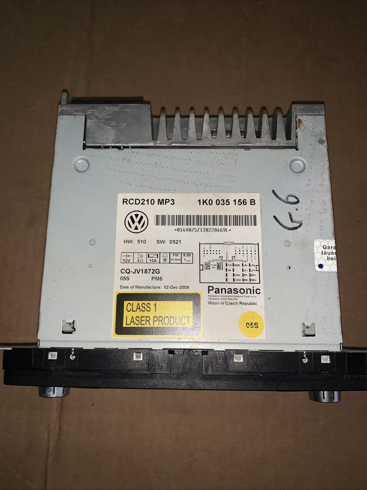 1K0035156B  STEREO RADIO AUTORADIO VOLKSWAGEN Golf 6