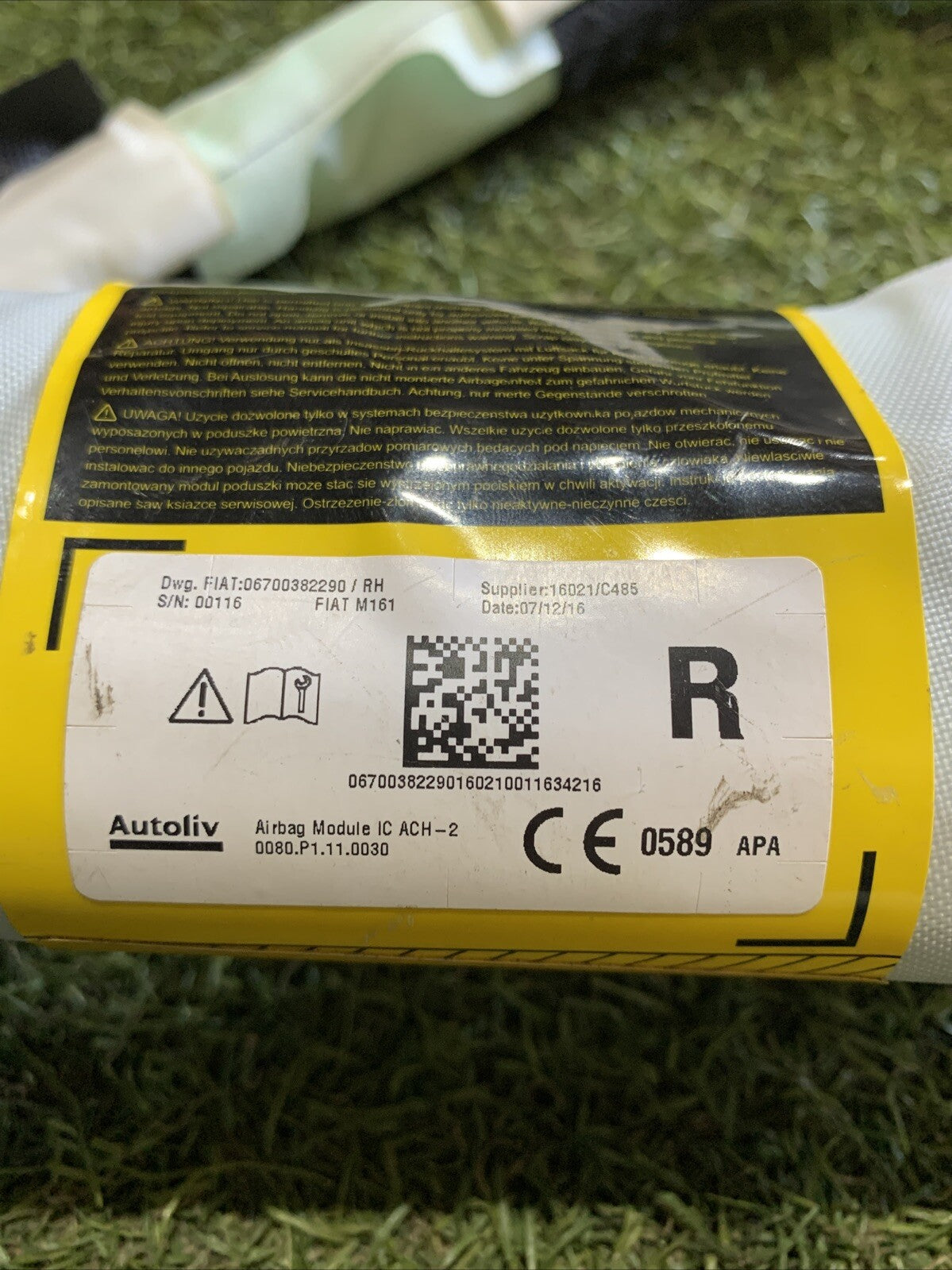 Airbag Tendina Tetto Dx DESTRO Maserati Levante 06700382290 2016