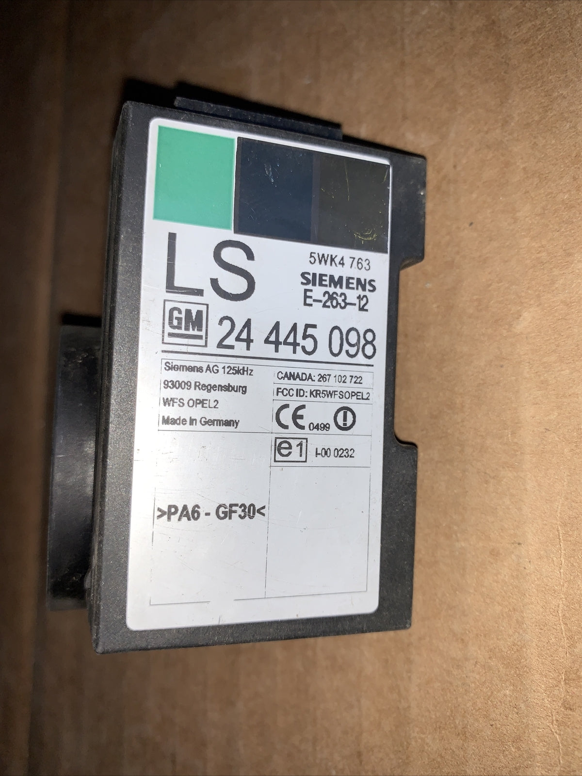 24445098 CENTRALINA IMMOBILIZER OPEL MERIVA 1.6 74KW 5P B 5M (2003) RICAMBIO USA