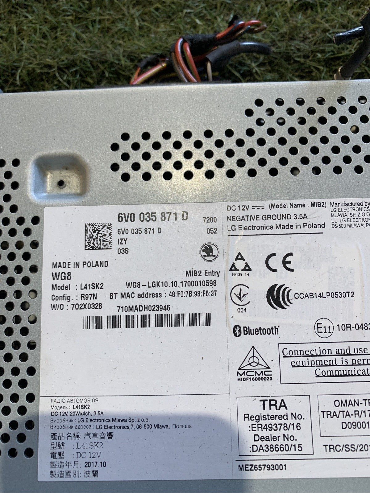 AUTORADIO SKODA Fabia Berlina 3° Serie 6V0035871D (15-21)
