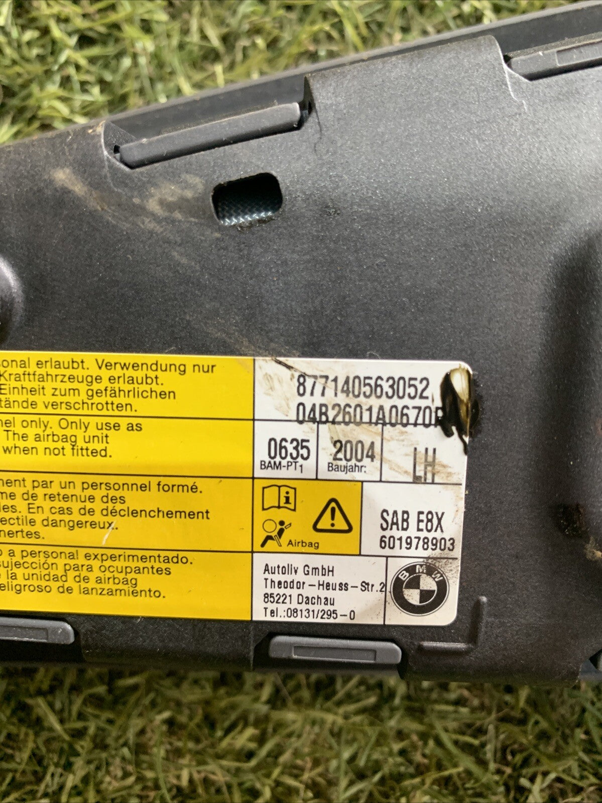 AIRBAG SEDILE SINISTRO SX BMW SERIE 1 120 D E87 '05 877140563052