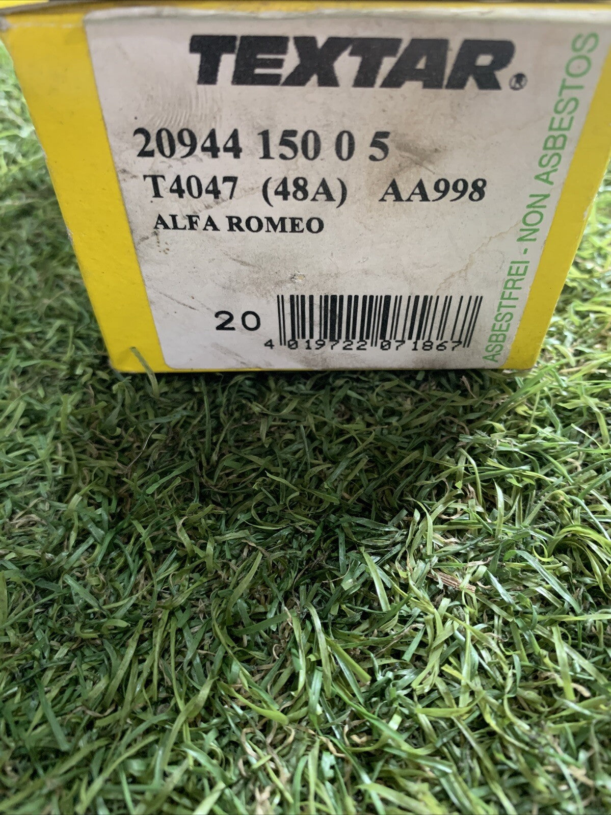 TEXTAR 2094401 Pastiglie Freno ANTERIORI ALFA ROMEO 33 ALFASUD Sprint ARNA 33