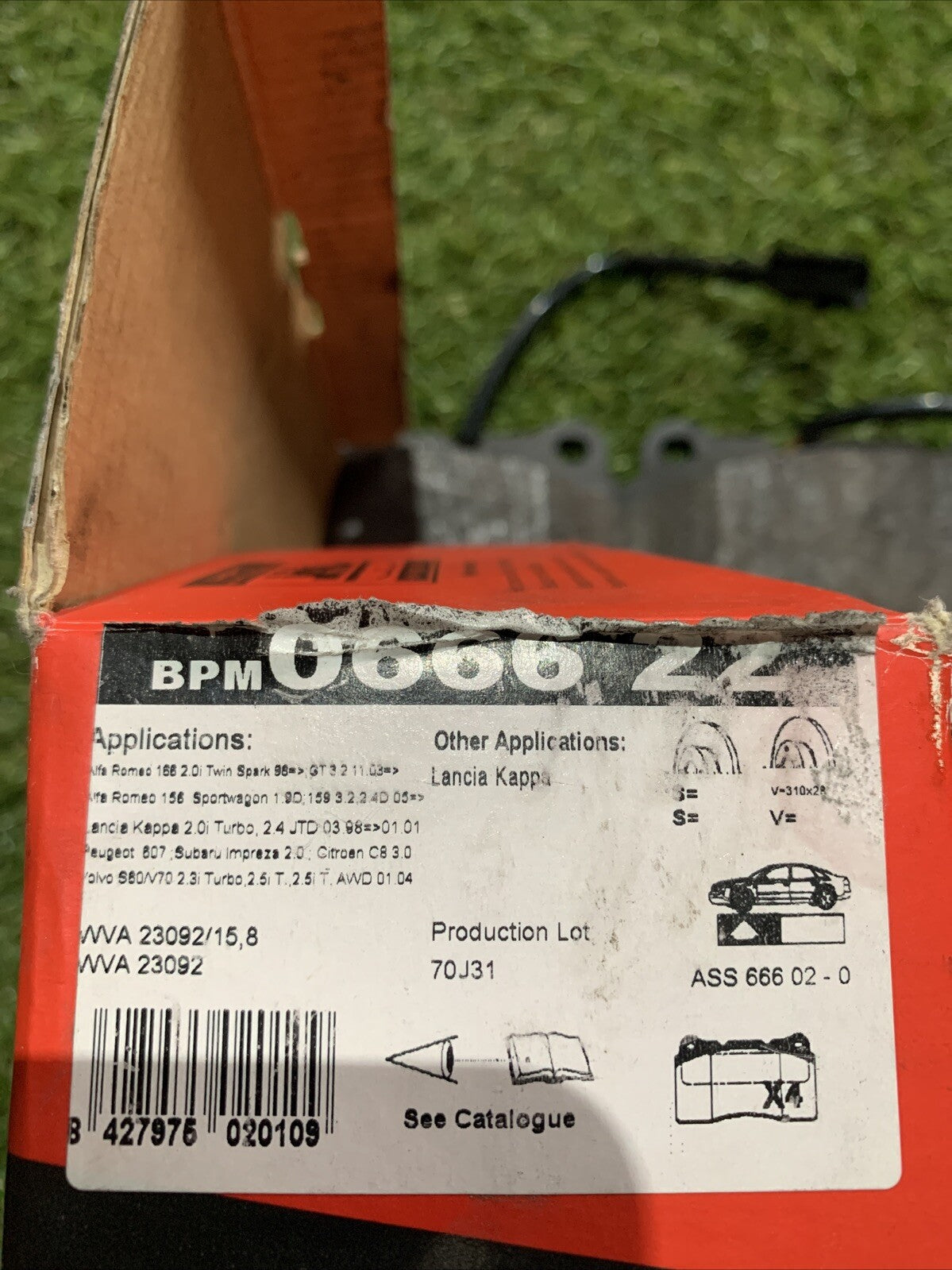 Pastiglie Anteriore Remsa Lancia Kappa, Alfaromeo 166 0666.22