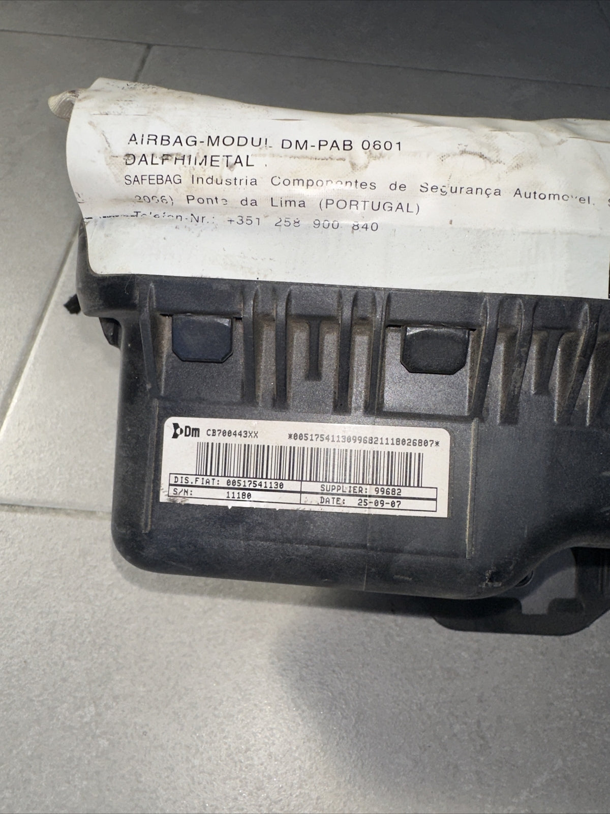 00517541130 AIRBAG LATERALE CRUSCOTTO FIAT GRANDE PUNTO