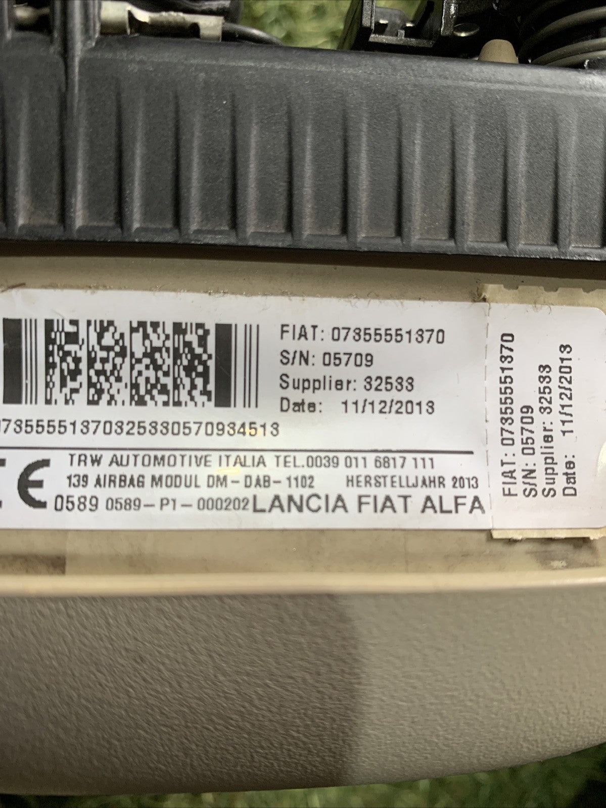 AIRBAG VOLANTE FIAT PANDA ANNO 2016 07355551370