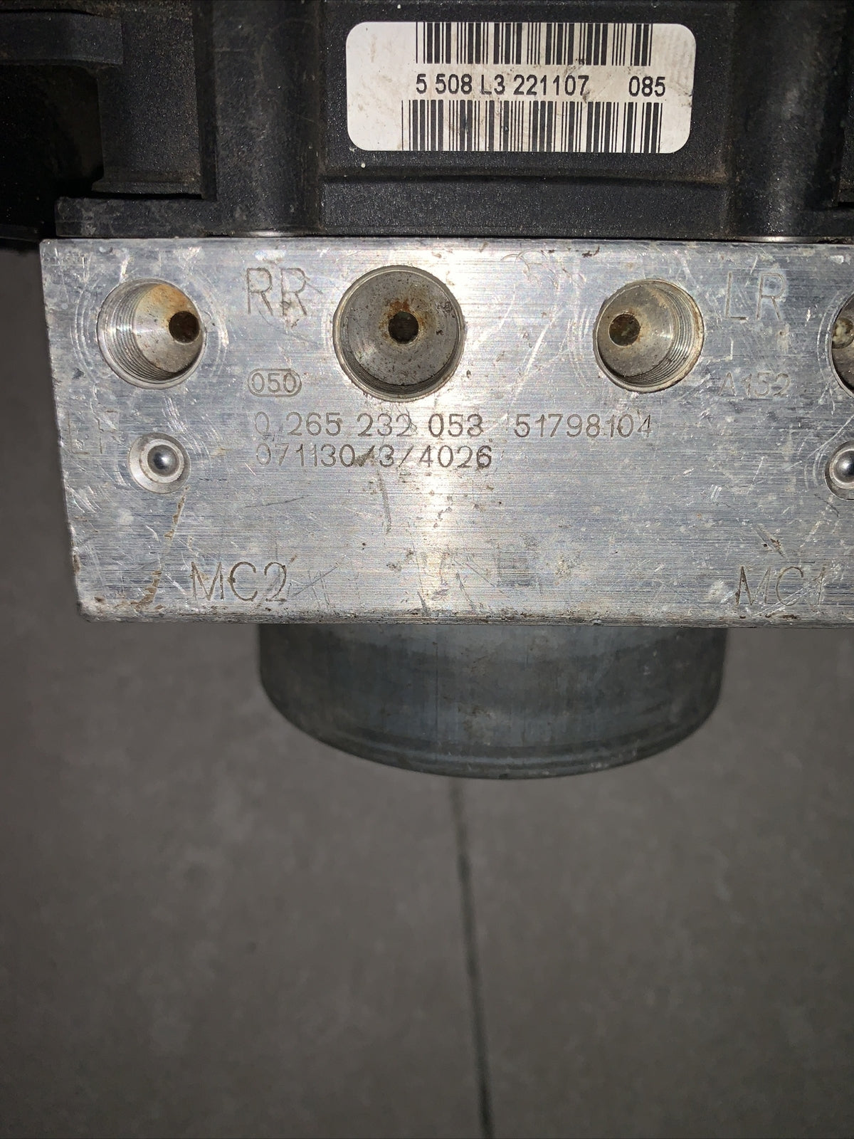 0265232053 0265800690 Centralina Pompa ABS FIAT GRANDE PUNTO 2007 1.3 MJT