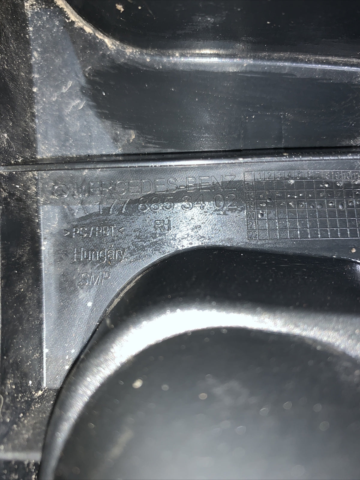 A1778853402 SUPPORTO PARAURTI POSTERIORE LATO DESTRO MERCEDES CLASSE A 180 W177