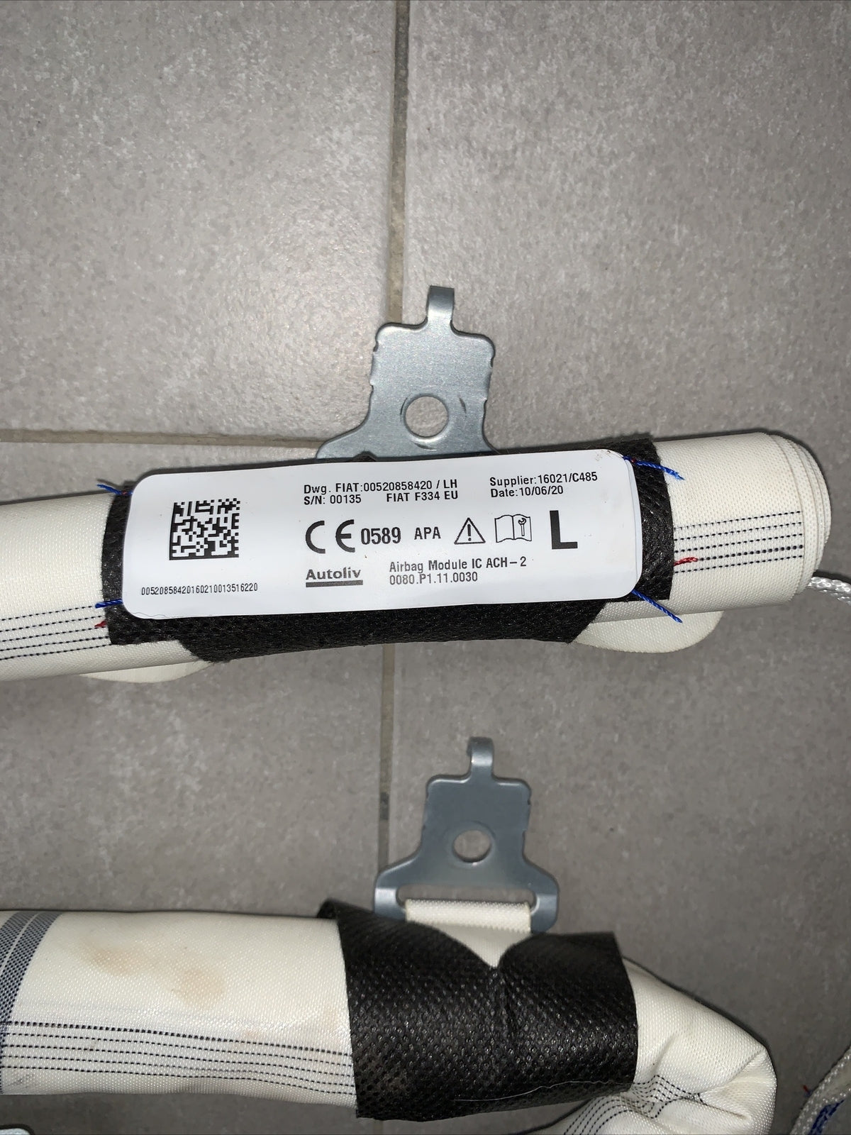 00520858420 AIRBAG A TENDINA LATERALE SINISTRO Sx  GUIDA FIAT 500 X