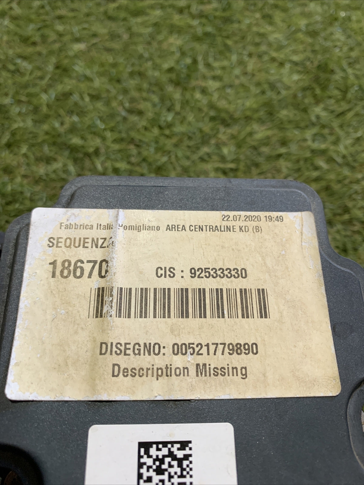 Centralina pompa ABS Fiat Panda 1.0 Hybrid 2020 00521779890