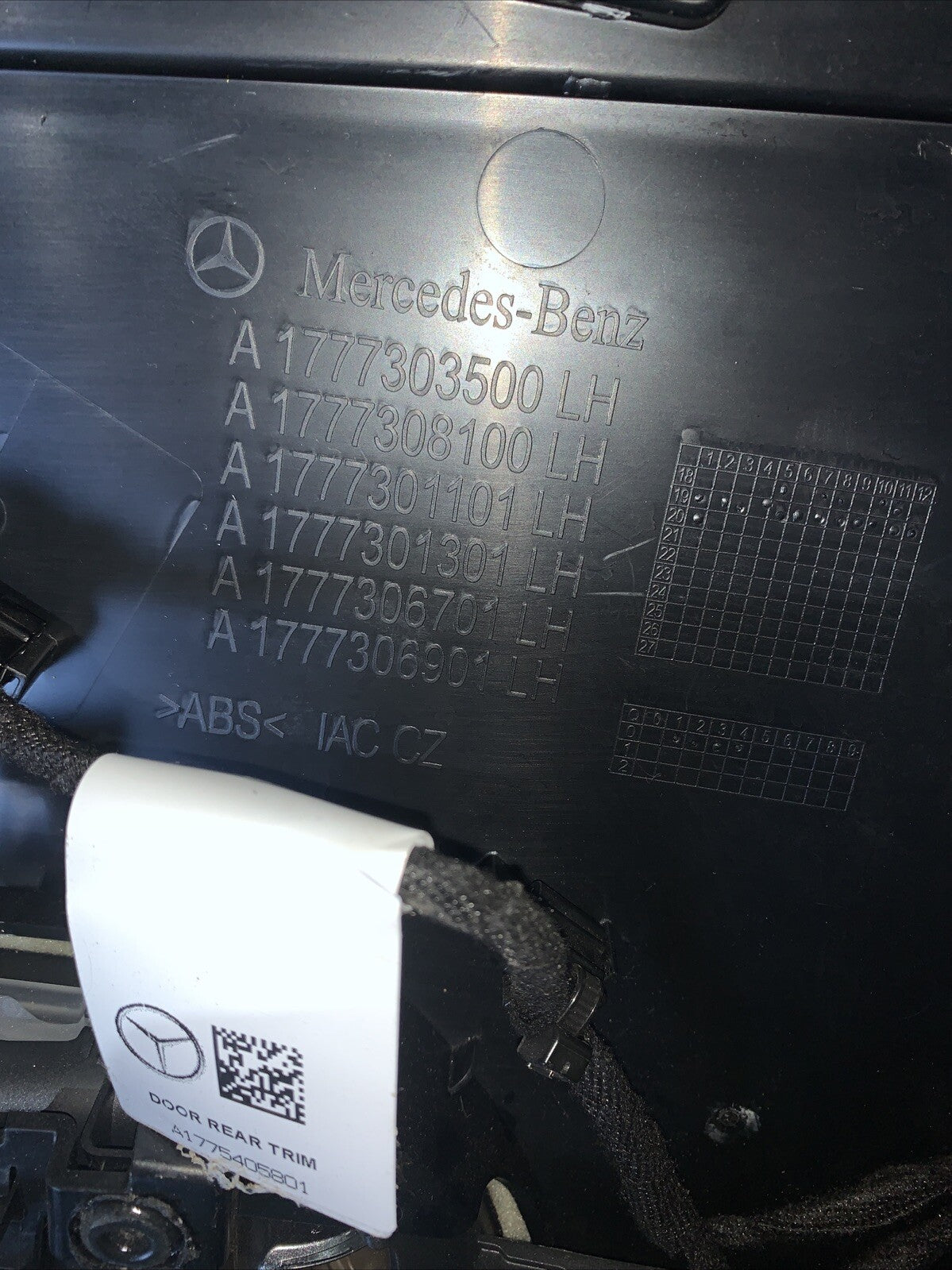 Pannello Porta Interno Posteriore Sinistro Mercedes Classe A W177