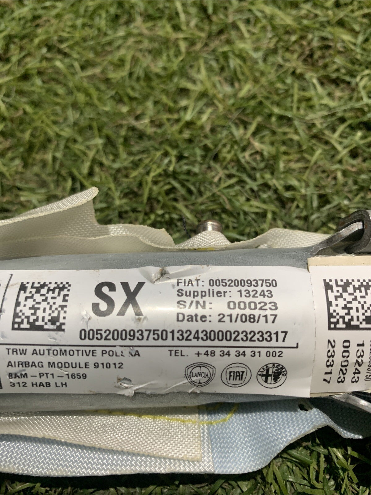 00520093750 Airbag Tendina Sinistra SX FIAT 500 2017