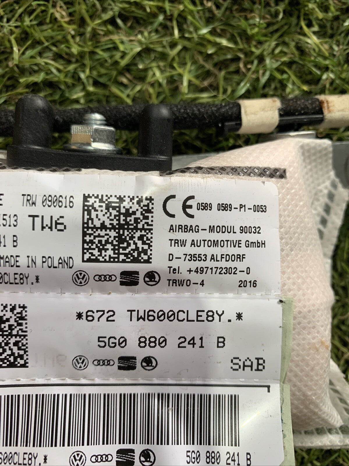 5G0880241B AIRBAG SEDILE SINISTRO SX VOLKSWAGEN GOLF VII 7 2012