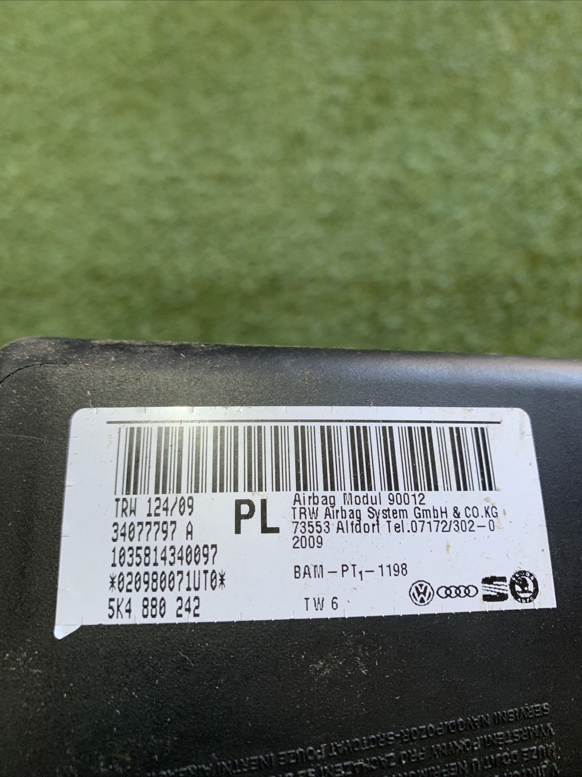 AIRBAG SEDILE DESTRO VOLKSWAGEN Golf 6 Berlina 5K4880242 (08>12)