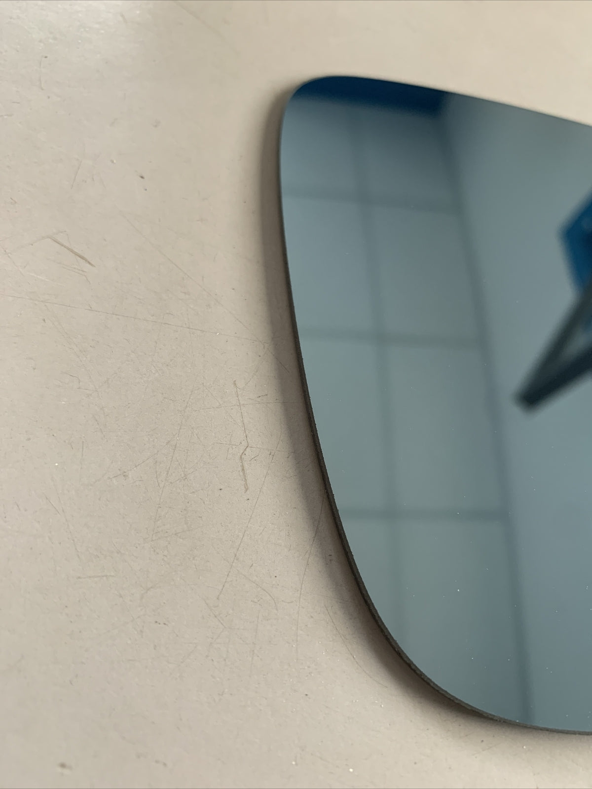 Vetro specchietto Audi - Seat - VW destro azzurro curvo 908D Azzurro