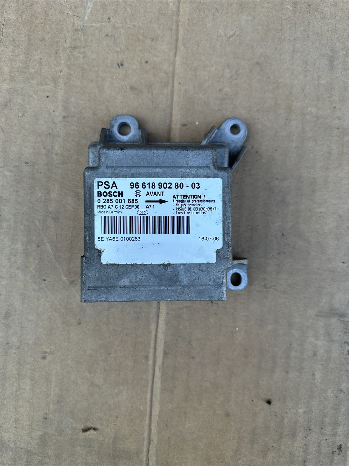 Centralina comando airbag Peugeot 207 9661890280-03 0285001885