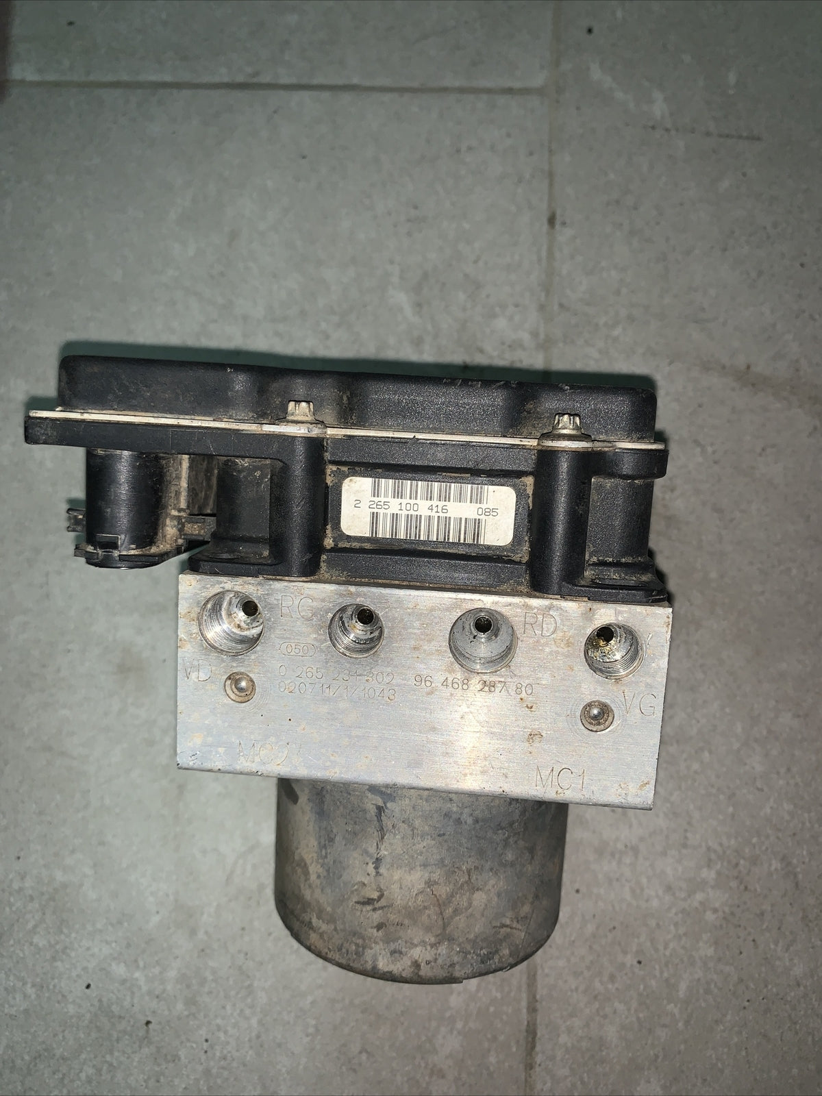 Modulo centralina  ABS PEUGEOT 307 2010 0265800301