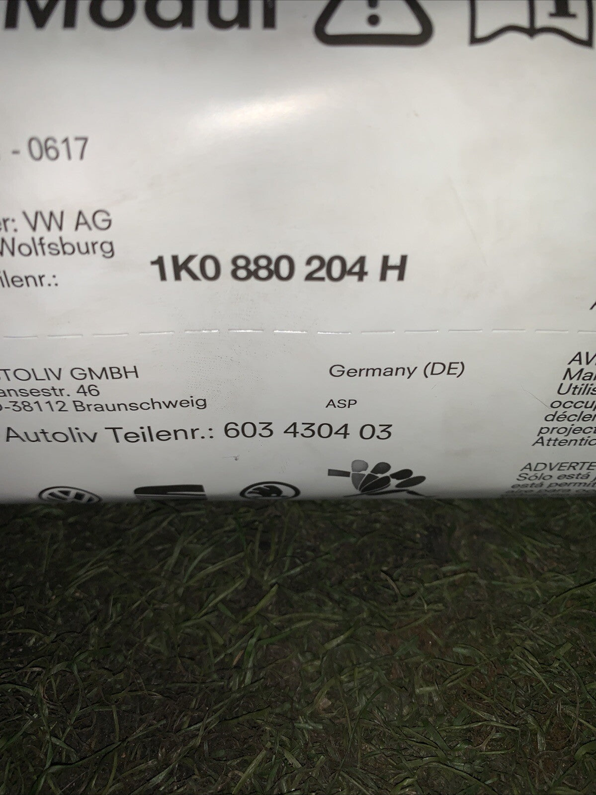 Airbag Cruscotto VW Golf V 2006 1K0880204H