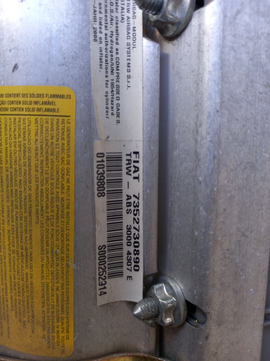 AIRBAG LATO PASSEGGERO DESTRA FIAT PUNTO (188) COD: 7352730890