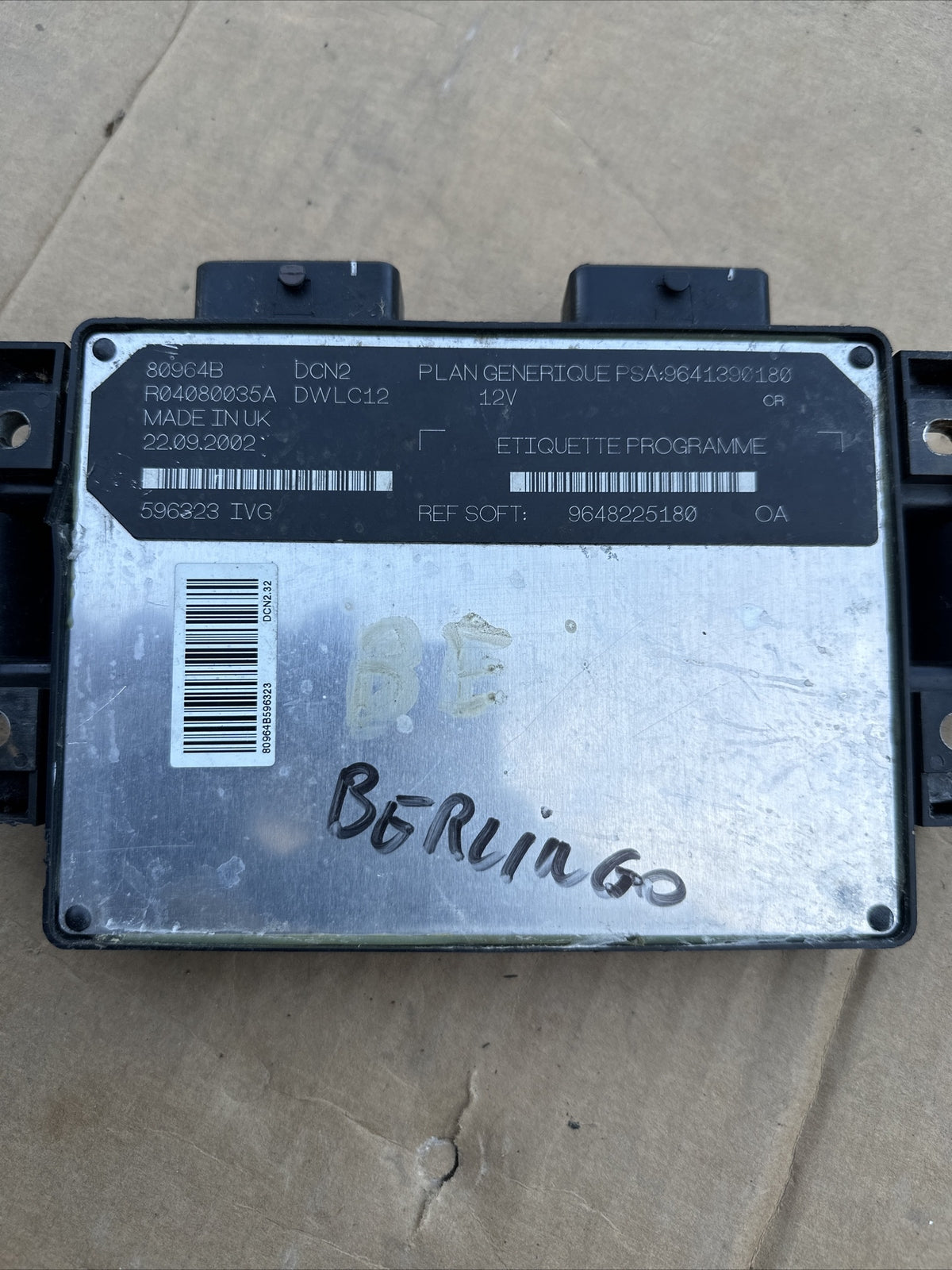 CENTRALINA MOTORE CITROEN BERLINGO 1.9 D 2003 - 9641390180 - 9648225180 