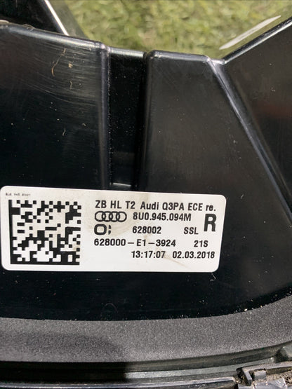 FARO FANALE STOP POSTERIORE DESTRO AUDI Q3 2018 8U0945094M