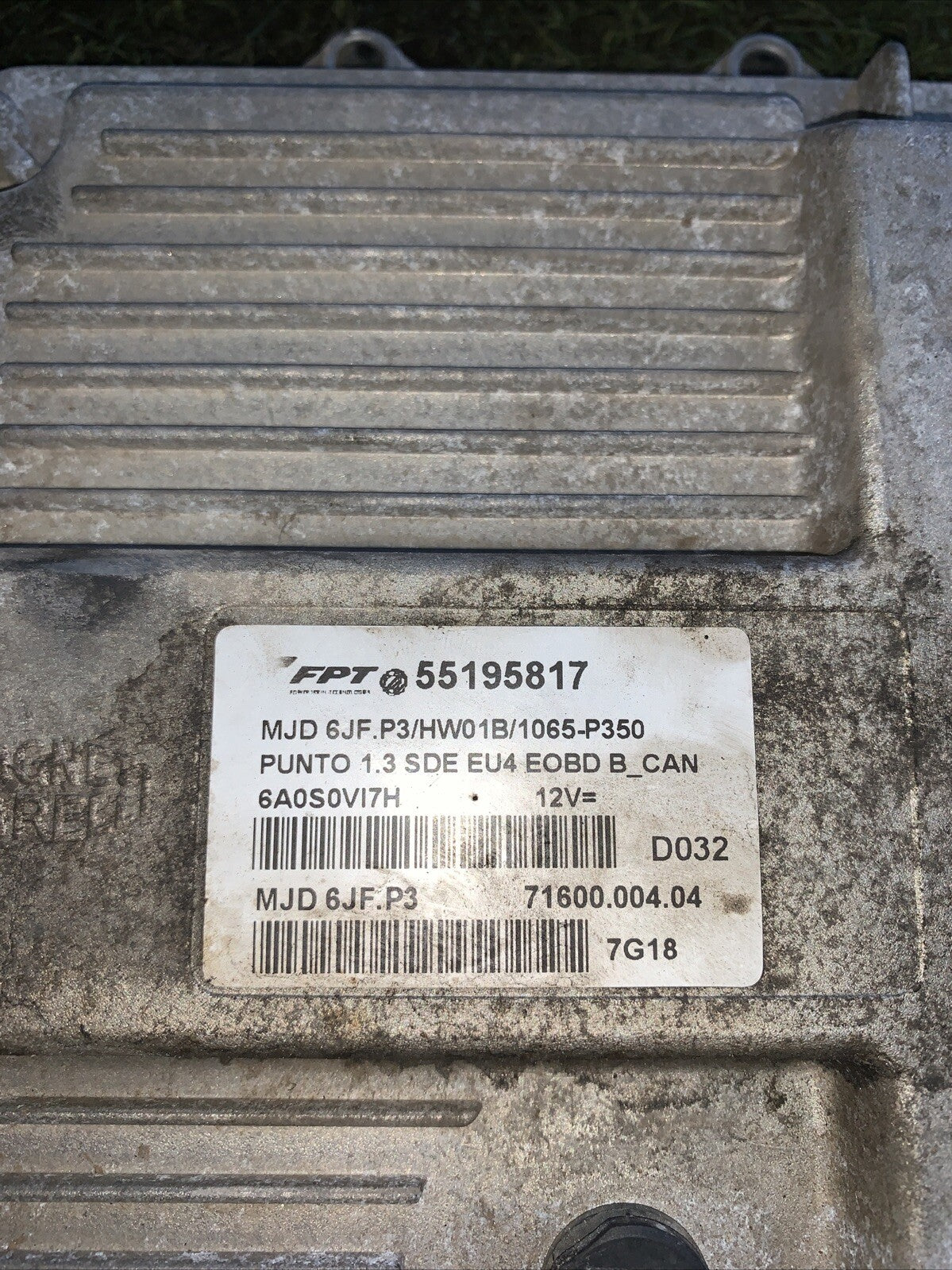 CENTRALINA MOTORE ECU Fiat Grande Punto 1.3 Multijet 55195817 MJD 6JF P3