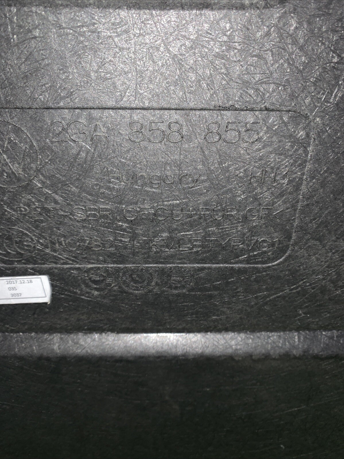 2GA858855 Rivestimento Ruota Di Scorta Pavimento Vano Bagaglio Volkswagen T-Roc