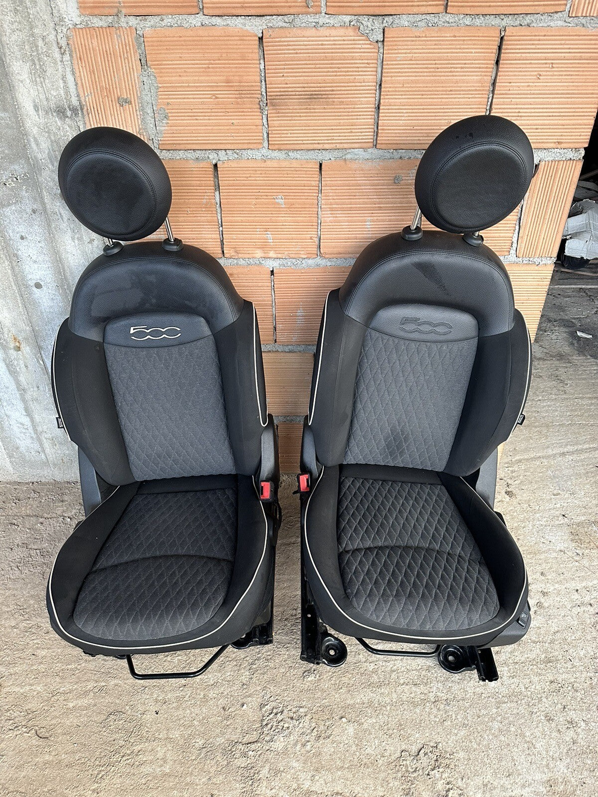 Sedili interni tappezzeria in pelle e stoffa Fiat 500X 2020 Completa