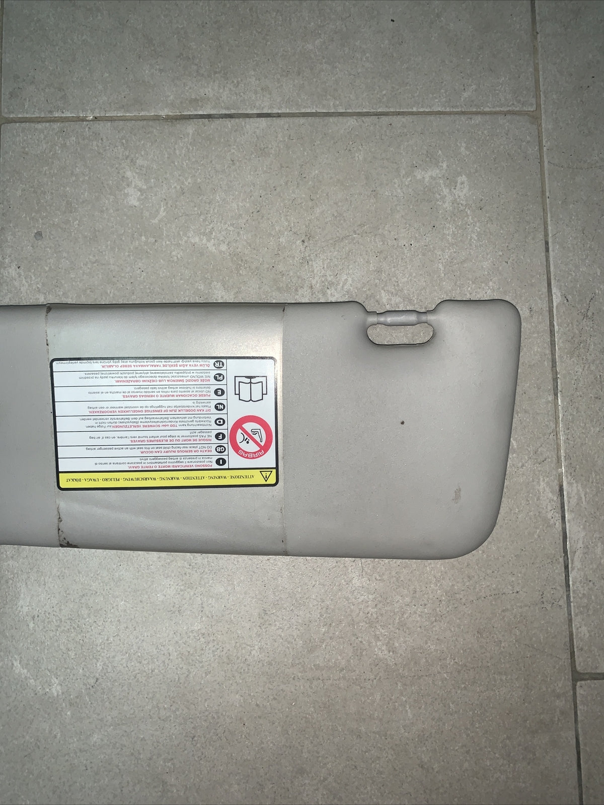 Aletta parasole Destra fiat panda 3ª serie dal 2013 in poi originale Senza Vetro