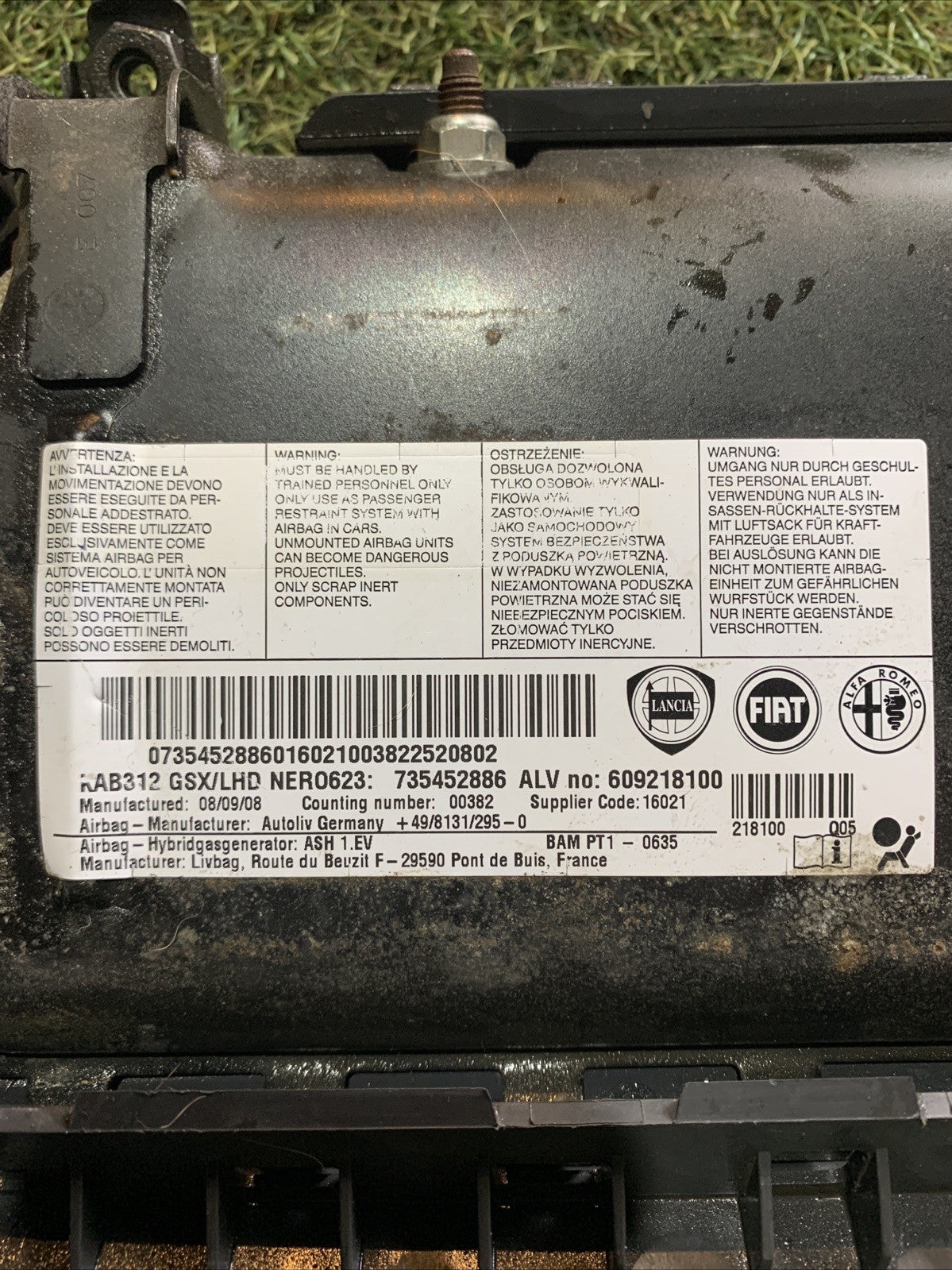 Dispositivo Protezione Ginocchia Fiat 500 2008 735452886