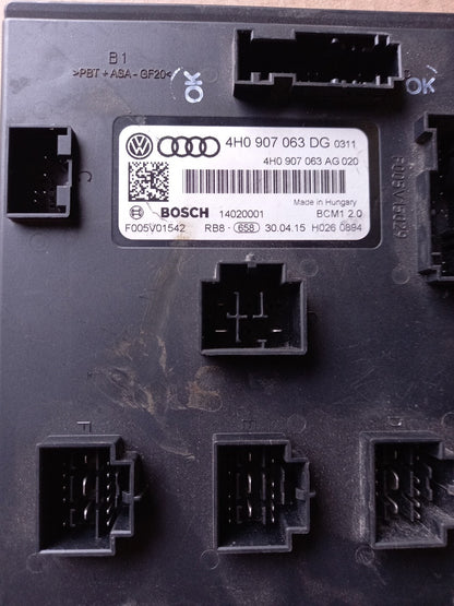 2015-2016 AUDI A8 QUATTRO - BODY COMPUTER CODE: 4H0907063DM