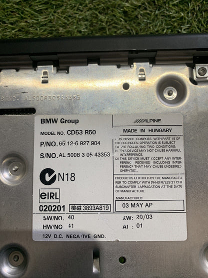 Autoradio Stereo Mini Cooper R50 65126927904