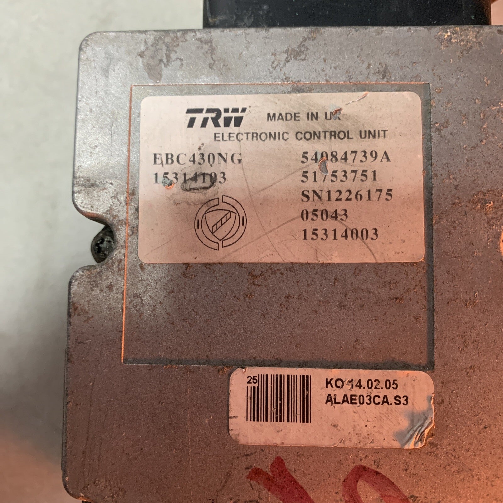 CENTRALINA POMPA ABS FIAT CROMA 1.9 MJTD  2005 2007 54084739A