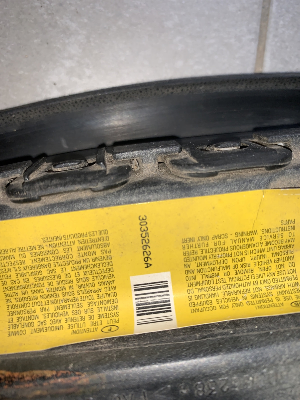 AIRBAG LATERALE SEDILE ANT DX DESTRO FIAT GRANDE PUNTO COD: 30352626A