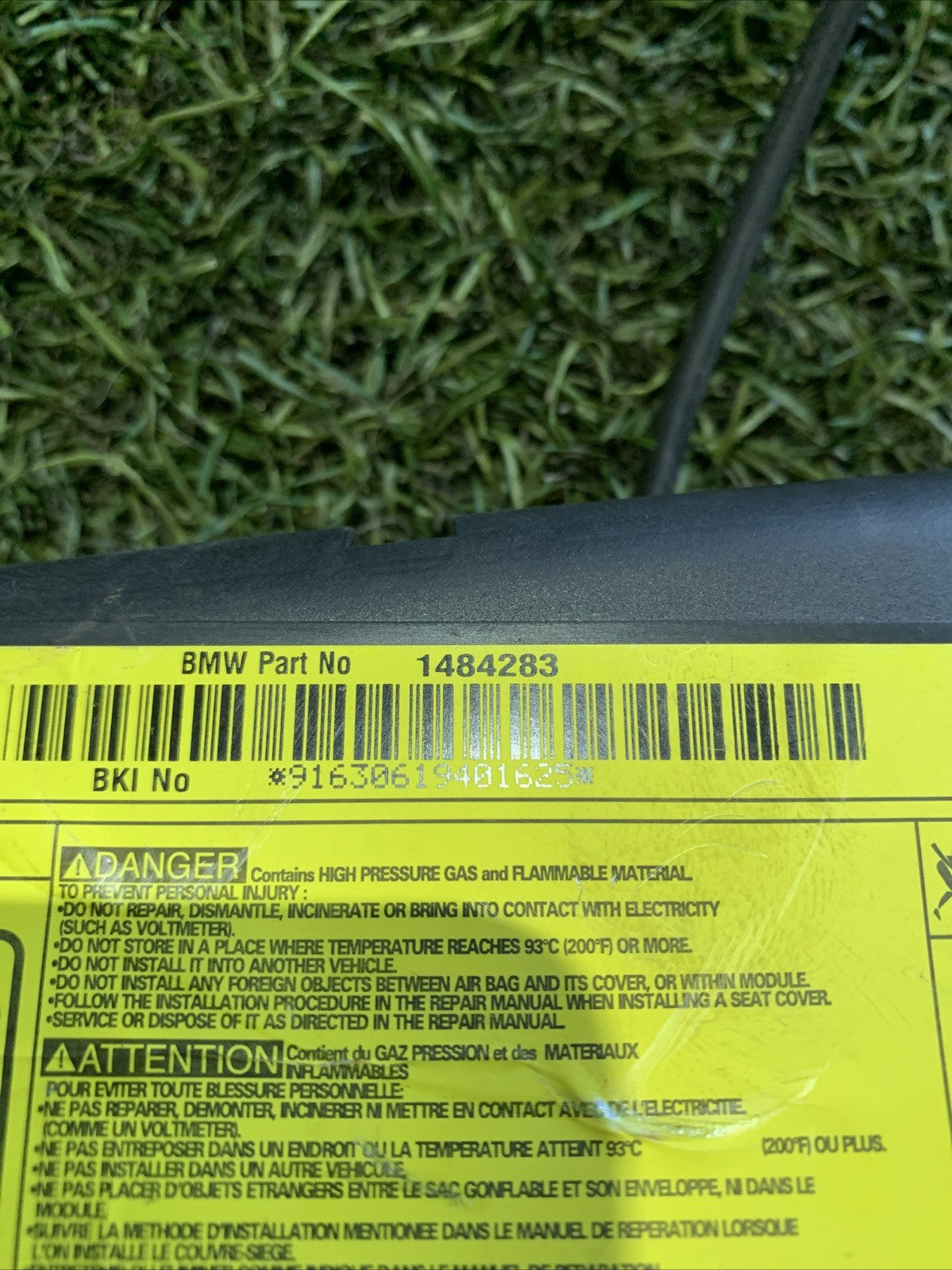 1484283 AIRBAG SEDILE  Destro Mini Cooper One R50 R51