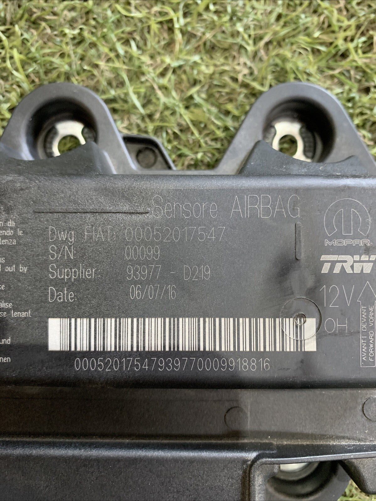 Centralina Airbag Fiat Tipo 2018￼ 00052017547 Attenzione É Scoppiata