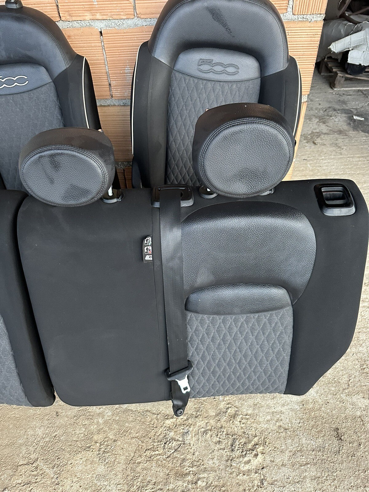 Sedili interni tappezzeria in pelle e stoffa Fiat 500X 2020 Completa